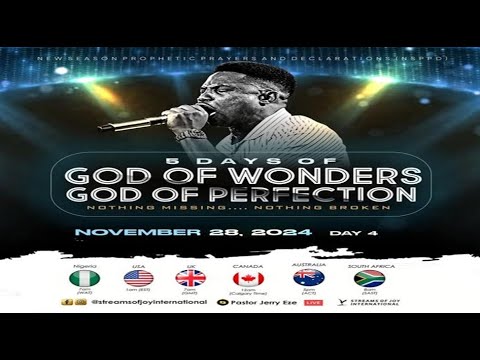 5 DAYS OF 'GOD OF WONDERS; GOD OF PERFECTIONS' [DAY 4] || NSPPD || 28TH NOVEMBER 2024 - YouTube