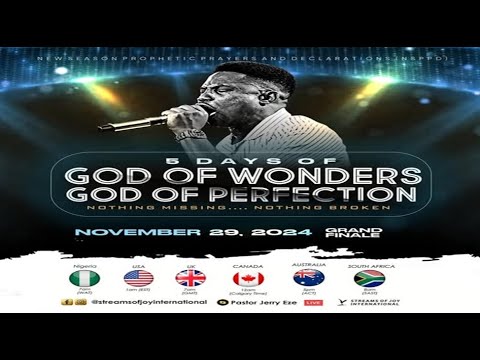 5 DAYS OF 'GOD OF WONDERS; GOD OF PERFECTIONS' [DAY 5] || NSPPD || 29TH NOVEMBER 2024 - YouTube