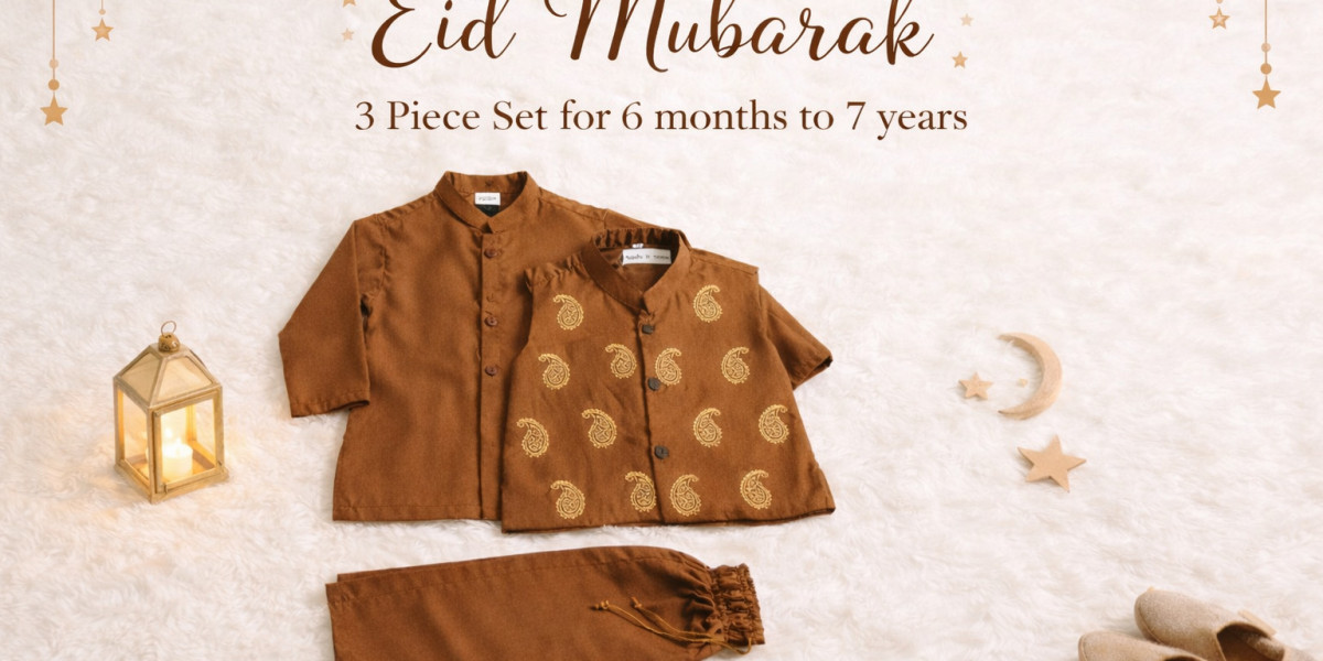 Elegant Eid 3-Piece Eastern Dress Sets for Kids