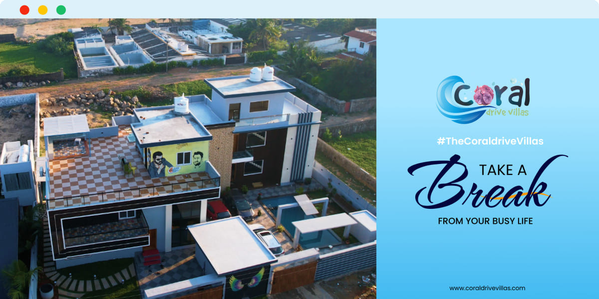 Beach House in ECR with Swimming Pool | Coral Drive Villas