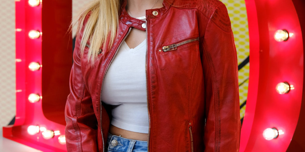 Womens Red Motorcycle Jacket Where Heat Meets Horsepower
