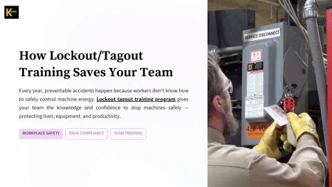 How Lockout Tagout Training Saves Your Team